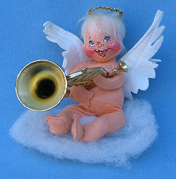 Annalee 7" Angel with French Horn - Mint - 711082fh