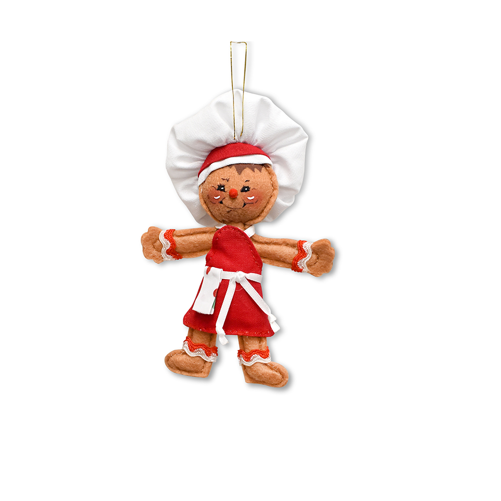 Annalee 4" Candy Cane Gingerbread Chef Ornament 2025 - Mint - 711125