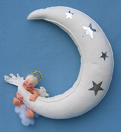 Annalee 7" Angel on Moon Mobile - Closed Mouth - Mint - 717192ox