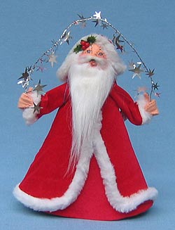 Annalee 10" Santa Tree Topper - Mint - 727292