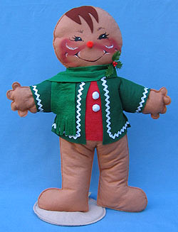 Annalee 18" Gingerbread Boy with Green Jacket - Mint/ Near Mint - 730091ox