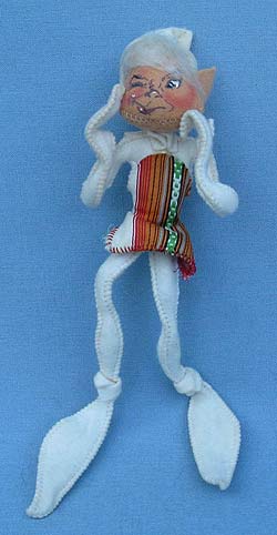 Annalee 7" White Workshop Elf with Apron - Near Mint - 735066ww