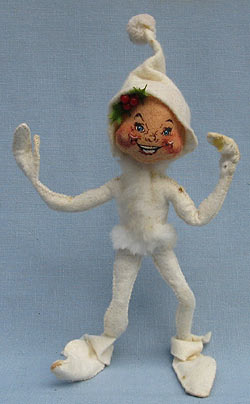Annalee 10" White Christmas Elf - Poor - 735987a
