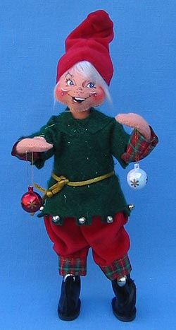 Annalee 9" Ornament Elf - Mint - 737805