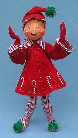 Annalee 14" Red Candycane Elf - Near Mint - 739106