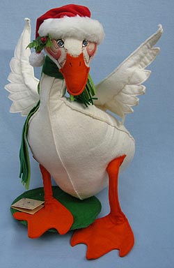 Annalee 24" Christmas Goose with Santa Hat - Excellent - 740489a Annalee 24" Christmas Goose with Santa Hat - Excellent - 740489a