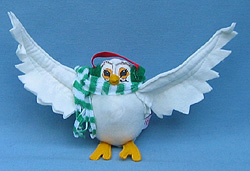 Annalee 5" Snowy Owl with Ear Muffs - Mint / Near Mint - 741290