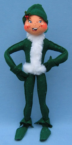 Annalee 18" Green Christmas Elf - Near Mint - 744304