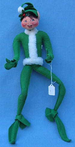 Annalee 22" Green Christmas Elf - Excellent - 744995a