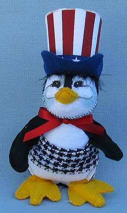 Annalee 5" Patriotic Penguin with Uncle Sam Hat 2014 - Mint - 750414cc