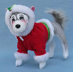 Annalee 6" Holiday Husky - Mint - 750711