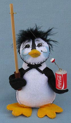 Annalee 5" Coke Coca-Cola Penguin with Fishing Pole 2013 - Mint - 750813