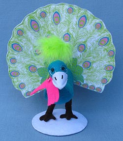 Annalee 6" Winter Whimsy Peacock - Mint - 751212
