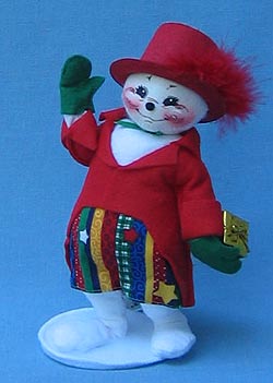 Annalee 7" Snowy Lady Snow Woman Holding Gift - Mint - 751400