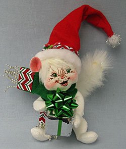 Annalee 6" Christmas Candy Kitty Cat - Near Mint - 751508