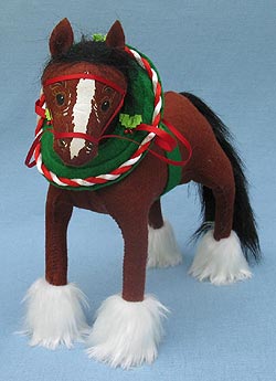 Annalee 10" Christmas Clydesdale Horse - Mint - 752210
