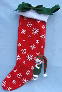 Annalee 27" Christmas Stocking - Excellent - 755004a