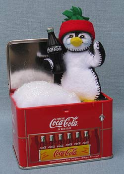 Annalee 4" Ice Cold Coca-Cola Penguin - Mint - 760112
