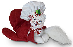 Annalee 4" Peppermint Chef Cat 2019 - Mint - 760619