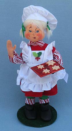 Annalee 9" Baker Mom Holding Tray of Cookies - Mint - 763007ooh