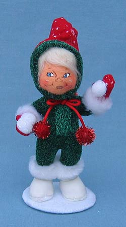 Annalee 6" Snowball Kid in Green - Mint - 763707