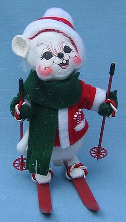 Annalee 6" Skier Mouse - Mint - 769605