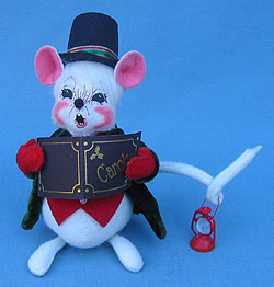 Annalee 6" Caroller Man Mouse with Lantern - Mint - 770503