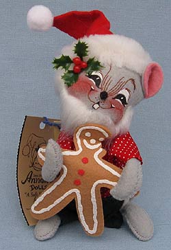 Annalee 7" Taste of Christmas Mouse with Gingerbread - Mint - 770998sqxt