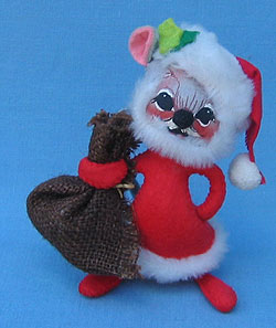 Annalee 7" Mr Santa Mouse with Sack - Near Mint / Excellent - 771080