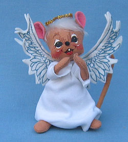 Annalee 6" Nativity Angel Mouse Brown Body - Mint - 772496