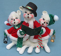 Annalee 9" Bunch of Christmas Caroling Mice - Mint - 774006