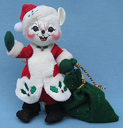 Annalee 10" Winterberry Santa Mouse - Mint - 777205 Annalee 10" Winterberry Santa Mouse - Mint - 777205