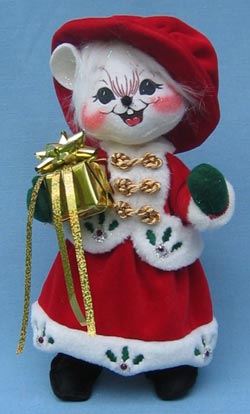 Annalee 10" Winterberry Mrs Santa Mouse - Mint - 777305