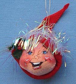 Annalee 3" Red Elf Head Ornament - Mint - 780296