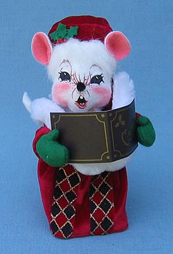 Annalee 6" Harlequin Caroller Mom Mouse - Mint - 780307