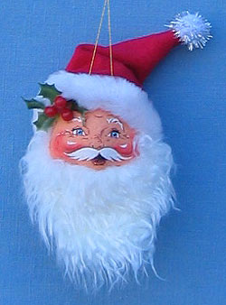 Annalee 3" Santa Head Ornament / Pin - Mint - 780502