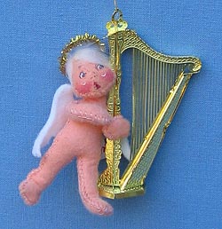 Annalee 3" Angel Playing Harp Ornament - Mint - 781995ooh