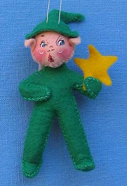 Annalee 3" Green Starbright Elf Ornament Holding Star - Mint / Near Mint - 782195ooh