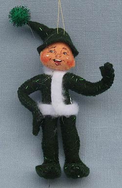 Annalee 4" Green Elf Ornament - Mint - 782204gr