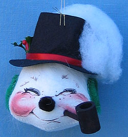 Annalee 5" Snowman Head Ornament - Mint/ Near Mint - 783194x