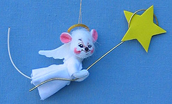 Annalee 3" Angel Mouse Ornament Holding Yellow Star - Near Mint - 783203ox Annalee 3" Angel Mouse Ornament Holding Yellow Star - Near Mint - 783203ox