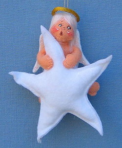 Annalee 3" Angel on Star Ornament - Mint - 785903ooh