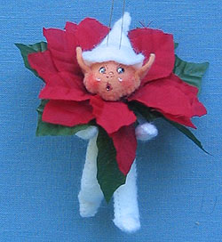 Annalee 3" Poinsettia Elf Ornament - Mint - 786105ooh