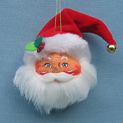 Annalee 4" Santa Head Ornament - Mint - 788006