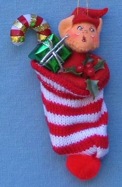 Annalee 3" Elf in Knit Hat Ornament - Mint - 788702ooh