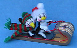 Annalee 3" Tobogganing Penguins - Mint - 789702