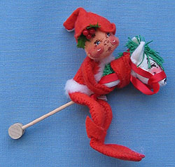Annalee 5" Red Elf with Stick Horse Ornament - Mint/ Near Mint - 795586oohx Annalee 5" Red Elf with Stick Horse Ornament - Mint/ Near Mint - 795586oohx