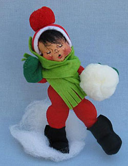 Annalee 7" Boy with Snowball -  Mint - 800584xooh