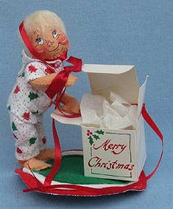 Annalee 7" Christmas Morning Kid - Excellent - 801584oxa Annalee 7" Christmas Morning Kid - Excellent - 801584oxa