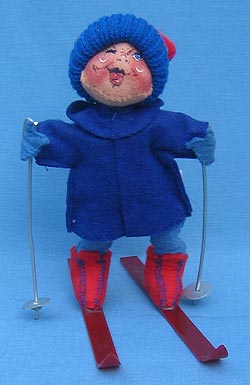 Annalee 7" Skiing Kid - Excellent - 802085aw